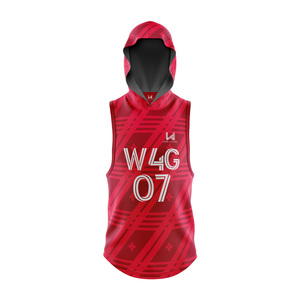 เสื้อฟุตบอลอเมริกันแบบสั่งทำพิเศษ W4G ลายธงชาติอเมริกา ผ้าโพลีเอสเตอร์ 100% แบบไม่มีแขน คุณภาพพรีเมียม ระบายอากาศได้ดี สำหรับทีม 7 คนต่อทีม - Product Image 4