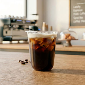 Quang Quan Transparent Disposable 12oz to 24oz <b>Plastic</b> <b>Cups</b> Single Wall PP for Hot/Cold Beverages Milk Tea Juice Coffee - Product Image 1