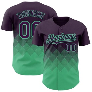 Camiseta de béisbol personalizada con nombre y número del jugador, camiseta de softbol de poliéster de secado rápido, ropa de equipo - Product Image 1