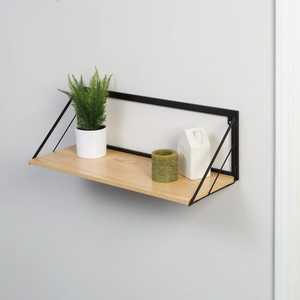 Support mural réglable en bois naturel à un seul niveau pour pot de fleurs, avec design flexible, idéal pour salon moderne - Product Image 4