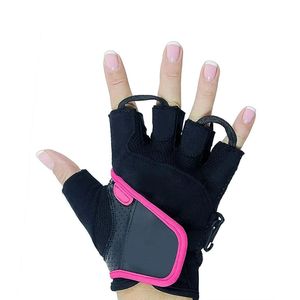 Guantes Deportivos de Medio Dedo con Diseño de Ondas Rosas, Palma Acolchada, para Gimnasio, Entrenamiento, Levantamiento de Pesas, Unisex - Product Image 2