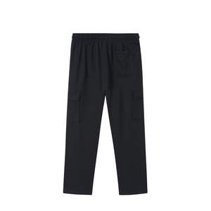 Pantalones Jogger Cargo Negros para Hombre, Mezcla de Algodón, Cintura Elástica con Cordón, Pantalones de Estilo Urbano, Proveedor Mayorista OEM - Product Image 3