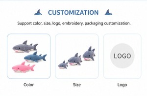 Cute Shark Plush <b>Toy</b> <b>Soft</b> Velboa <b>Stuffed</b> Animal Kids Gift Custom OEM Wholesale Baby Safe Cuddly <b>Toy</b> - Product Image 6