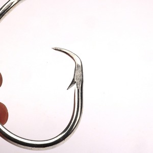 [Yooseung Industrial] Hameçon circulaire décalé robuste en acier inoxydable forgé, à ardillon, pour thon, pour la pêche en mer à la palangre - Product Image 1