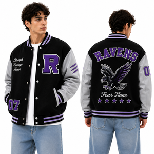 Chaqueta Letterman Rosa de Moda con Mangas de Lana y Logotipo Bordado para Mujeres y Jóvenes, Marca Privada, Hecho a Medida, Muestra Rápida - Product Image 1