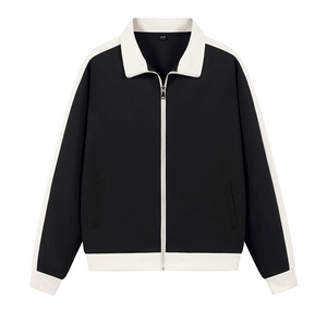 Veste de sport zippée pour homme, style varsity, légère, décontractée, coupe-vent, col montant, veste athlétique - Product Image 5
