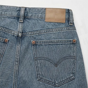 Fashionable Women Straight Vintage <b>Button</b> High Waist Knee Length Denim Washed Distressed <b>Jeans</b> Shorts Summer Apparel - Product Image 5
