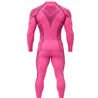 Ensemble de survêtement de compression personnalisé pour homme, séchage rapide, extensible, haut d'entraînement à manches longues et collants pour la gym, le fitness, la course à pied, vente en gros