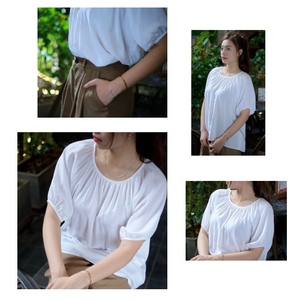 THUY TOP (0624PBT00006) Tissu tissé en rayonne de lin blanc et ramie ODM de style doux - Product Image 6