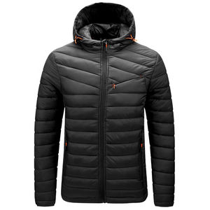 Wholesale Outdoor Light Warm Duck <b>Feather</b> Custom Logo Nylon Hooded Winter Bubble Puff Filled <b>Down</b> Puffer Jackets for Men - Product Image 4