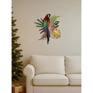 CIFbuy Decorazione Murale Vintage con Design Floreale Bohémien e Uccelli Tropicali, Pappagallo Colorato per Casa e Cucina, Servizio di Consegna Disponibile - Product Image 5