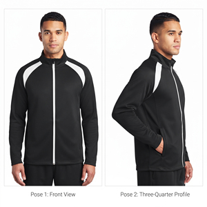 <b>Men's</b> Chenille Printed Turtleneck Zipper Jacket Sporty Track Jacket Breathable Autumn Eco-Friendly Waterproof England Jacket - Product Image 5