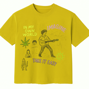 T-shirt graphique streetwear personnalisé 100% coton OEM, imprimé doodle rouge, manches courtes, coupe ample, t-shirt graphique streetwear pour femmes - Product Image 3