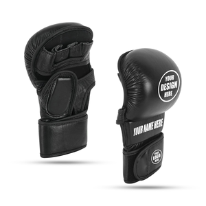 ถุงมือ MMA หนังวัวแท้แบบครึ่งนิ้ว สำหรับมวยไทย ซ้อมทราย UFC และชกมวย - Product Image 5