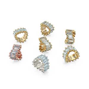 <b>Blue</b> Aquamarine 14k Baguette Tiara Gold <b>Bead</b> / Aquamarine European <b>Bead</b> / Aquamarine Rondelle <b>Bead</b> / Solid Gold Aquamarine - Product Image 4