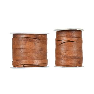 Cordones planos de cuero hechos a medida más vendidos, varios tamaños, 3mm, 4mm, 5mm, 6mm, para fabricación de joyas al mejor precio - Product Image 1