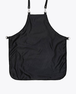 Capa de Peluquería de Poliéster con Cintura Ajustable, Delantal Negro para Barbería - Product Image 2
