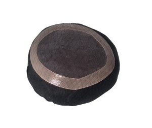 Human Hair Mono Base Toupee Bonnet <b>Wig</b> for <b>Men</b> with Bangladesh Hair Patches and Taz Hair - Product Image 6