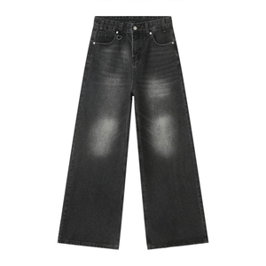 Best Quality Men's Denim Baggy Jeans Casual Loose Fit Jeans Oversize Men High Waisted Straight Baggy <b>Pants</b> Men Acid Wash Denim - Product Image 5