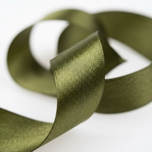Cinta de Satén Verde Oliva de 25mm, de una Sola Cara, Directo de Fábrica, 5 Rollos x 8 Metros, para Cestas de Regalo, Lazos para Coronas Navideñas, Venta al Por Mayor - Product Image 2