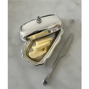 Moderna Mantequera Rectangular de Acero Inoxidable con Base Profunda y Tapa con Asa, Minimalista, para la Encimera de la Cocina - Product Image 6