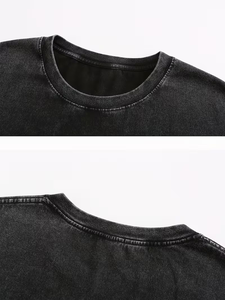 Custom <b>Back</b> Neck Logo Personalized Design Text Customization Oversized O-Neck Eco-Friendly 100% Cotton <b>T</b>-Shirt - Product Image 5