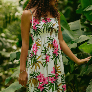 Conjunto de Ropa Personalizada de Estilo Tropical Hawaiano para Parejas, Fabricantes de Vestidos Elegantes sin Mangas para Mujer y Camisas con Cuello Abierto - Product Image 4
