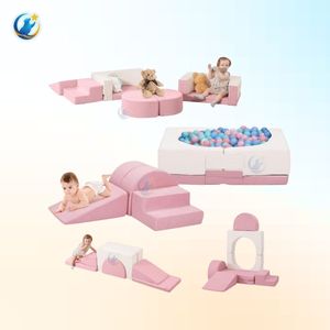 Ensemble de jeux souple écologique pour usage domestique en intérieur avec piscine à balles et blocs d'escalade pour enfants, taille personnalisée OEM/ODM - Product Image 1