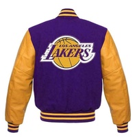 Fabricant de vestes bomber de hockey sur glace personnalisées avec patchs brodés OEM, style streetwear américain, en satin épais coupe-vent pour l'hiver, style universitaire