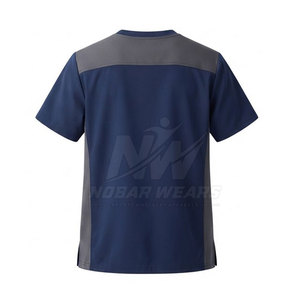 Medical Personnel <b>Scrub</b> <b>Tops</b> O-Neck Short Sleeve Work Uniform Suitable for Hospitals Clinics Nursing and Laboratory Departments - Product Image 4