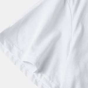 Ensemble décontracté d'été pour hommes grande taille, t-shirt blanc avec imprimé de dessin animé, short noir, 100% coton tricoté respirant, tenue en deux pièces - Product Image 4