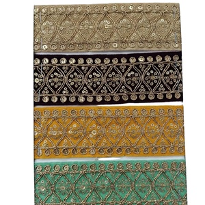 Encaje bordado floral colorido - Product Image 1