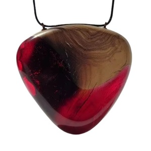 Colgante de collar de empalme de madera de resina de estilo clásico para niños collar de resina de madera colorido en Stock - Product Image 1