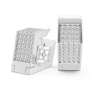 Pendientes de Aro con Diamantes Cultivados en Laboratorio, Corte Brillante, Oro de 14K, Certificados por VDS IGI |   Anillo de compromiso con diamantes de moda para mujer, 5.7g - Product Image 2