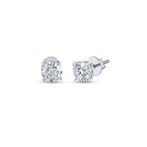 Boucles d'oreilles fines en diamant solitaire - Product Image 4