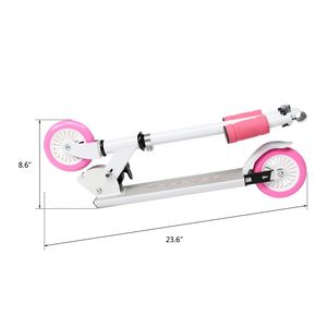Monopattino Rosa di Lusso per Adolescenti, Leggero a 3 Ruote, Altezza Regolabile, Facile da Piegare per Attività all'Aperto, Modalità Spinta per Bambini - Product Image 6