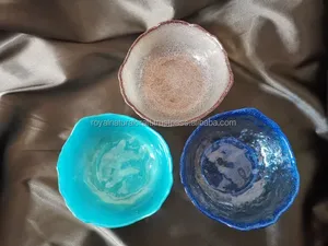 ชามเสิร์ฟทรงกลมทำด้วยมือเป็นมิตรต่อสิ่งแวดล้อมชามสลัดผลไม้ทำจากเรซินหลากสีคุณภาพสูงสไตล์ราชวงศ์ขนาดใหญ่ทันสมัย - Product Image 2