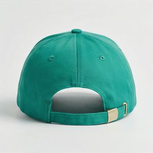 Gorra de béisbol redonda color verde azulado, gorra informal para mujer, estilo moderno y popular, diseño informal, elegante, de algodón - Product Image 2