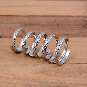 SHYAM JEWELRS 925 <b>Sterling</b> <b>Silver</b> Luxury Starburst Splint <b>Ring</b> <b>Adjustable</b> Arthritis Sun Pattern Support Band - Product Image 4