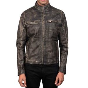 Chaqueta de Cuero Iónico Negra Premium para Hombre, de Piel de Oveja Genuina, con Cierre de Cremallera, Botones a Presión, Puños Abiertos y Bolsillos Elegantes. - Product Image 4