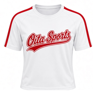 Ensemble uniforme de cheerleading rouge et blanc, haut à manches courtes, jupe plissée, tenue d'équipe sportive, entraînement, compétition, performance sportive - Product Image 3