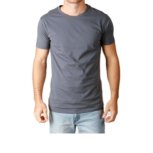 T-shirt décontracté pour homme, personnalisé avec logo et marque sur le devant, couleur unie, col rond, manches courtes, 100% coton, respirant, séchage rapide - Product Image 3