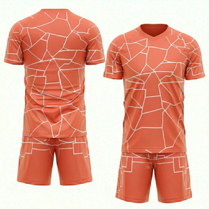 Ensemble de maillots de football personnalisés avec logo par sublimation, uniformes d'entraînement à séchage rapide, kit d'équipe de club, rétro futbol, découpe 100 % automatisée - Product Image 1
