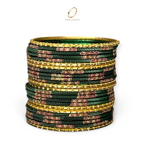 2026 High Quality Kids Green Gold Plated Stainless Steel <b>Crystal</b> Wedding Premium Fashion Zircon Bangles for Gifts Wholesale - Product Image 3