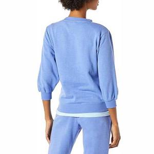 Sweat-shirt respirant en tissu éponge pour femme, design pakistanais, logo personnalisé, coupe oversize, grandes tailles, col boutonné, pull uni long - Product Image 4