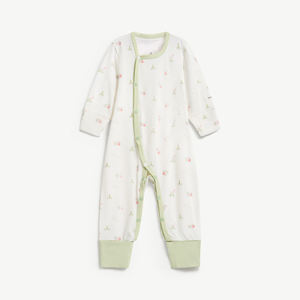 Mameluco ajustado de algodón y elastano Siro para bebé, manga larga con broches para recién nacido, ODM Vietnam - Product Image 1