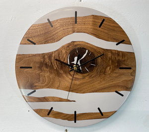Luxury Resin Wood <b>Wall</b> <b>Clock</b> with Needle Display <b>Modern</b> Design 25mm Thick Plate for Wedding Occasions - Product Image 5