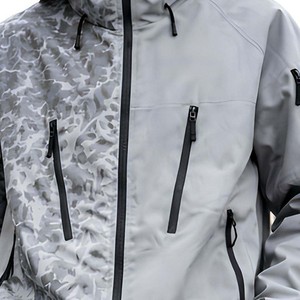 Blouson Softshell Unisexe Whiteaura International à Capuche Imperméable avec Fermeture Éclair Coupe-Vent Extérieur Coupe Droite Entièrement Zippé - Product Image 4