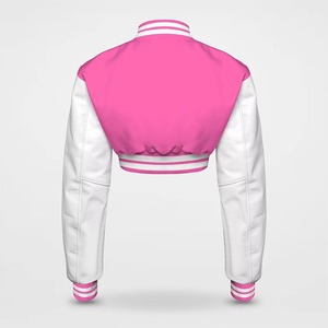 Chaquetas Varsity Cortas para Mujer, al por Mayor de Fábrica, Alta Calidad, Mangas Largas, Transpirables, de Algodón, Resistentes al Viento, las Mejores Chaquetas de Béisbol - Product Image 2