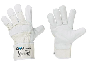 Gants de travail en cuir grainé fabriqués en Inde pour la construction, la manutention de matériaux, les opérations d'entrepôt et l'industrie - Product Image 5